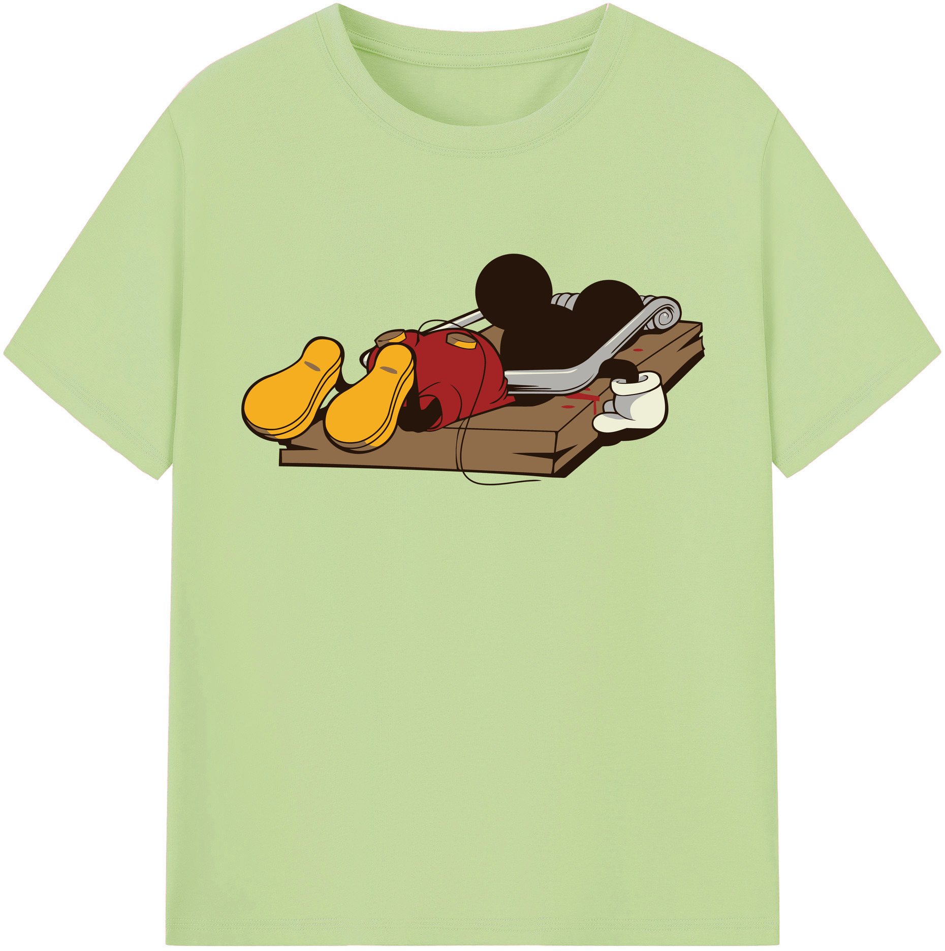 （画像用） ミッキーマウス Mickey Mouse 綿100％半袖Tシャツ（フロントプリント）